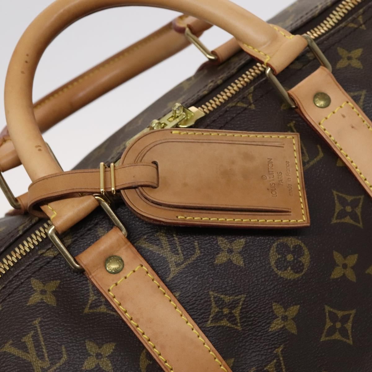Louis Vuitton Keepall Bag Monogram Canvas, BROWN, CANVAS, Travel bag