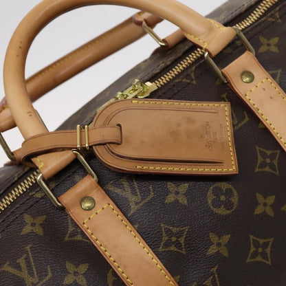Louis Vuitton Keepall Bag Monogram Canvas, BROWN, CANVAS, Travel bag