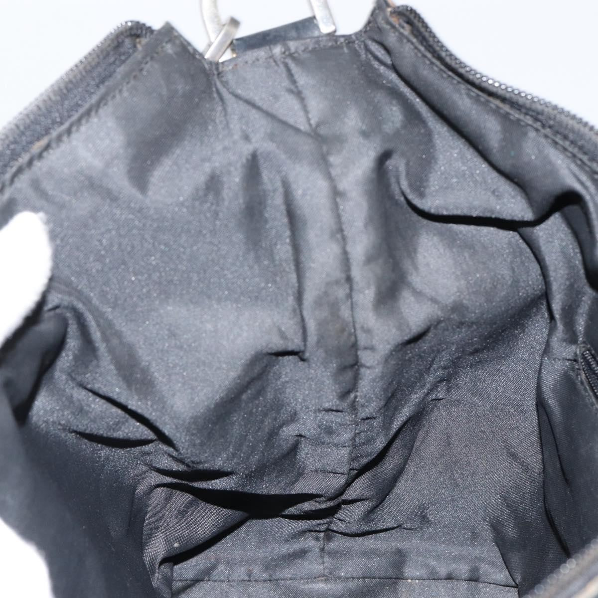 Gucci Vintage Bamboo Hobo GG Canvas, BLACK, CANVAS, Shoulder bag