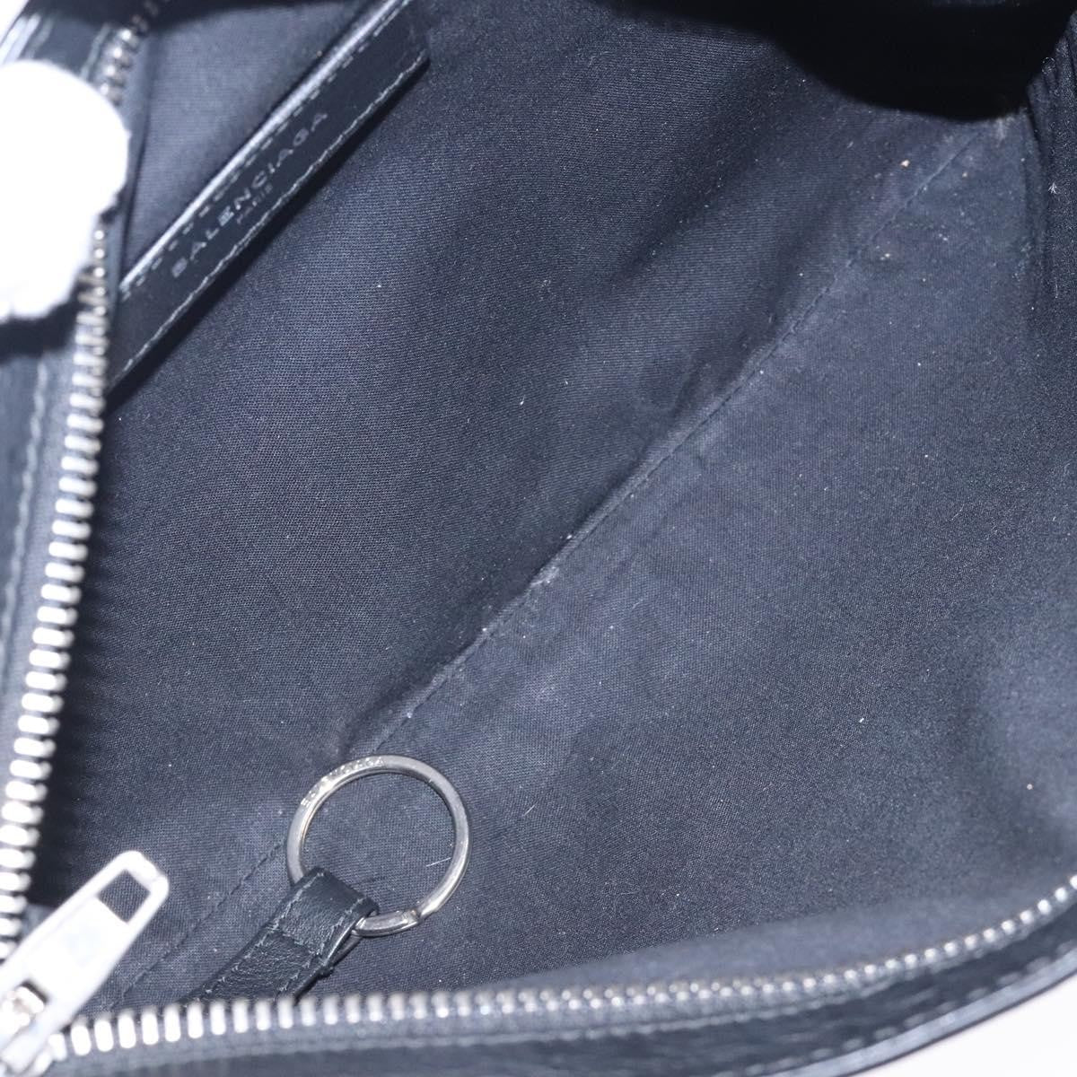 Balenciaga Graffiti Pouch Leather, BLACK, LEATHER, Clutche & pouche