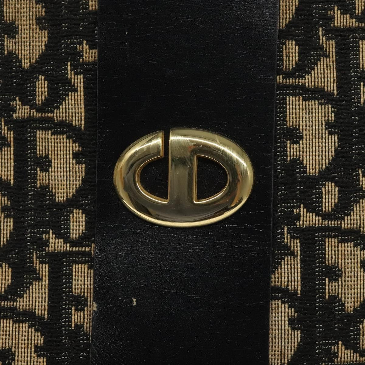 Christian Dior Vintage Trotter Shoulder Bag Canvas, BLACK, CANVAS, Shoulder bag