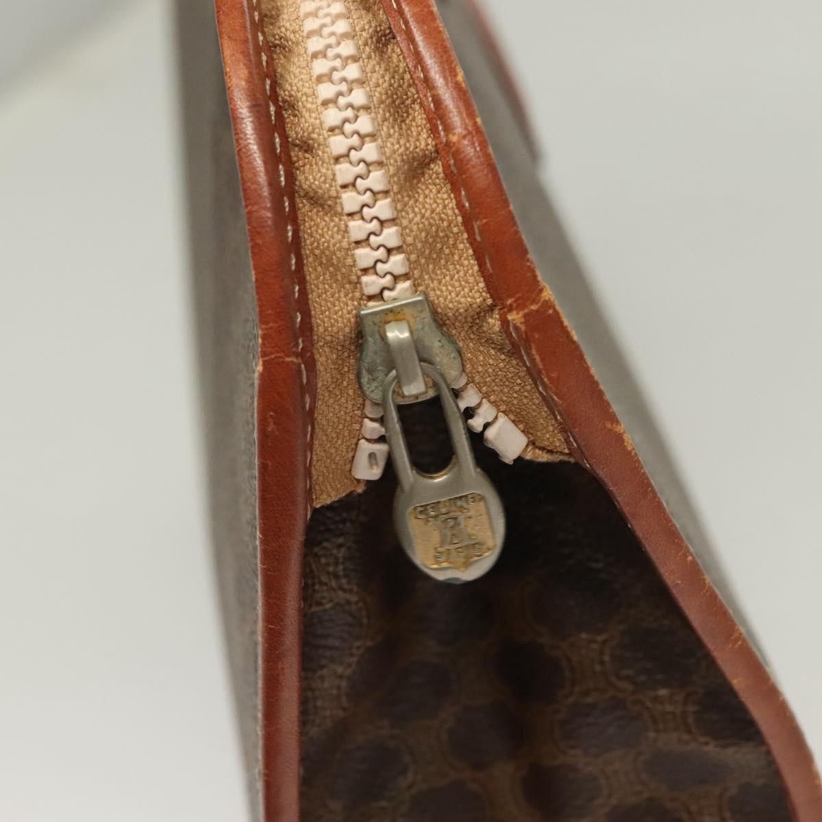 Celine Macadam Briefcase Canvas and leather, BROWN, CANVAS, Briefcase