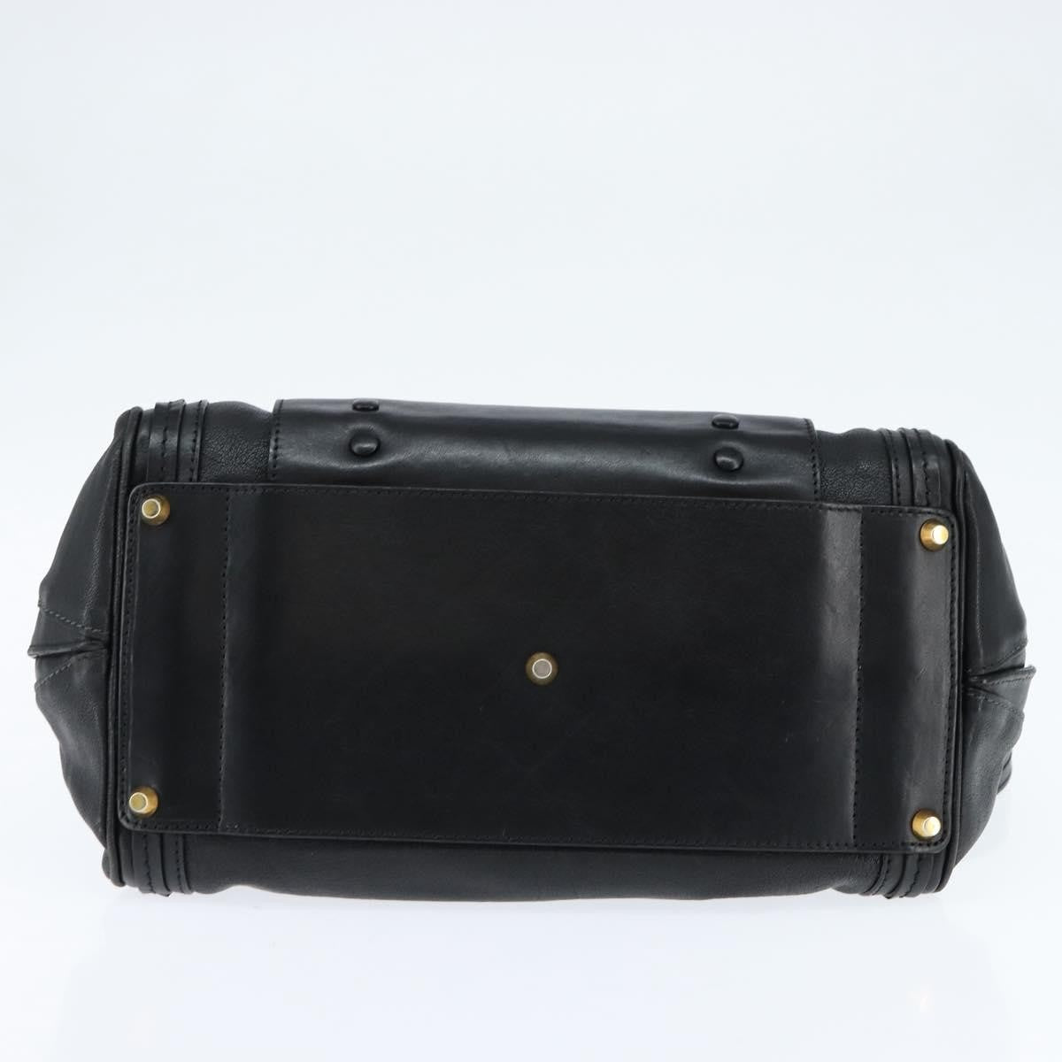 Chloe Alice Satchel Leather, BLACK, LEATHER, Handbag