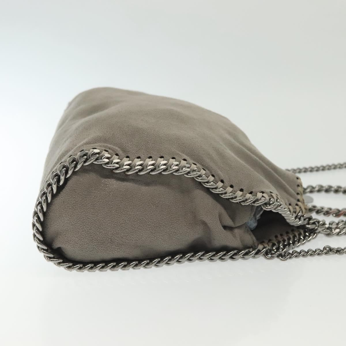 Stella McCartney Falabella Fold Over Crossbody Bag Suede, GRAY, SUEDE, Crossbody bag