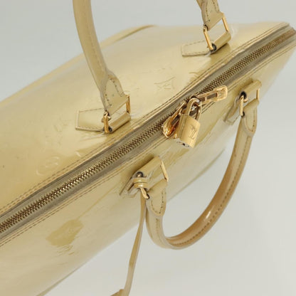 Louis Vuitton Alma Handbag Monogram Vernis, BEIGE, PATENT_LEATHER, Handbag