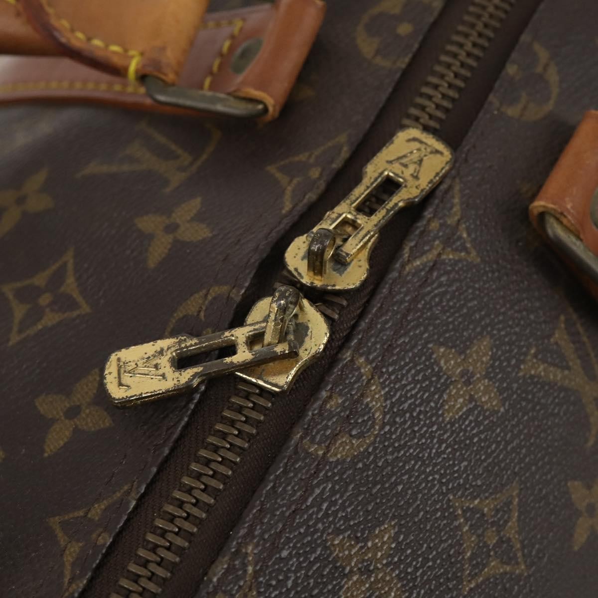 Louis Vuitton Keepall Bag Monogram Canvas, BROWN, CANVAS, Travel bag