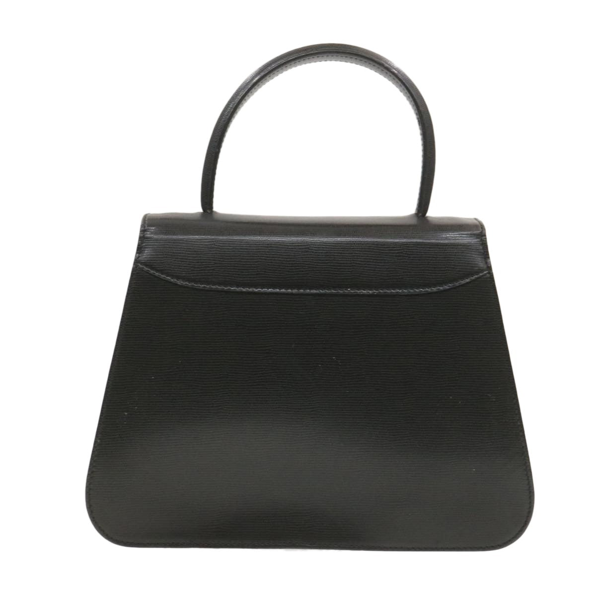 Celine Circle Logo Handbag Leather, BLACK, LEATHER, Handbag