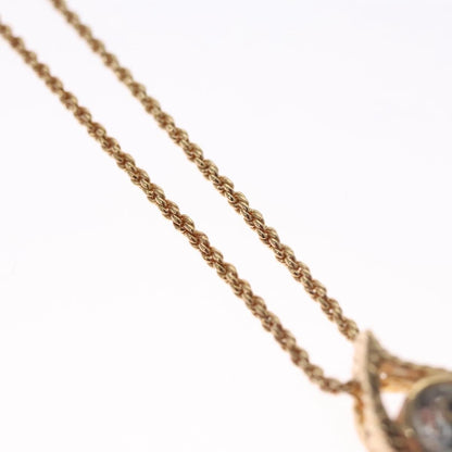 Christian Dior CD Pendant Necklace Metal, GOLD, METAL, Necklace