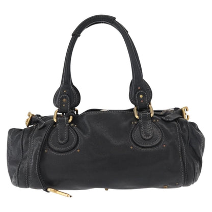 Chloe Pure Paddington Satchel Leather, BLACK, LEATHER, Handbag