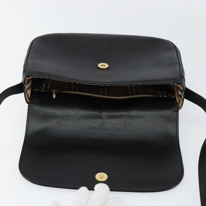 Burberry Flap Shoulder Bag Leather, BLACK, LEATHER, Shoulder bag