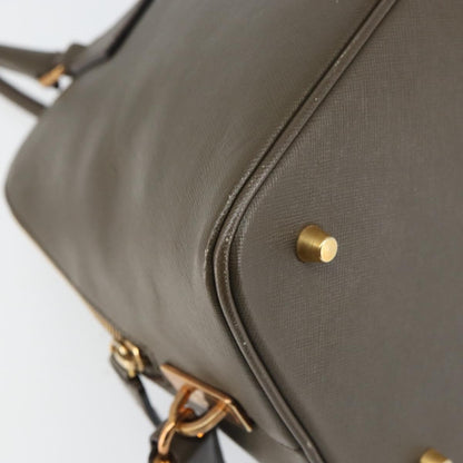 Prada Promenade Bag Saffiano Leather, BROWN, LEATHER, Handbag