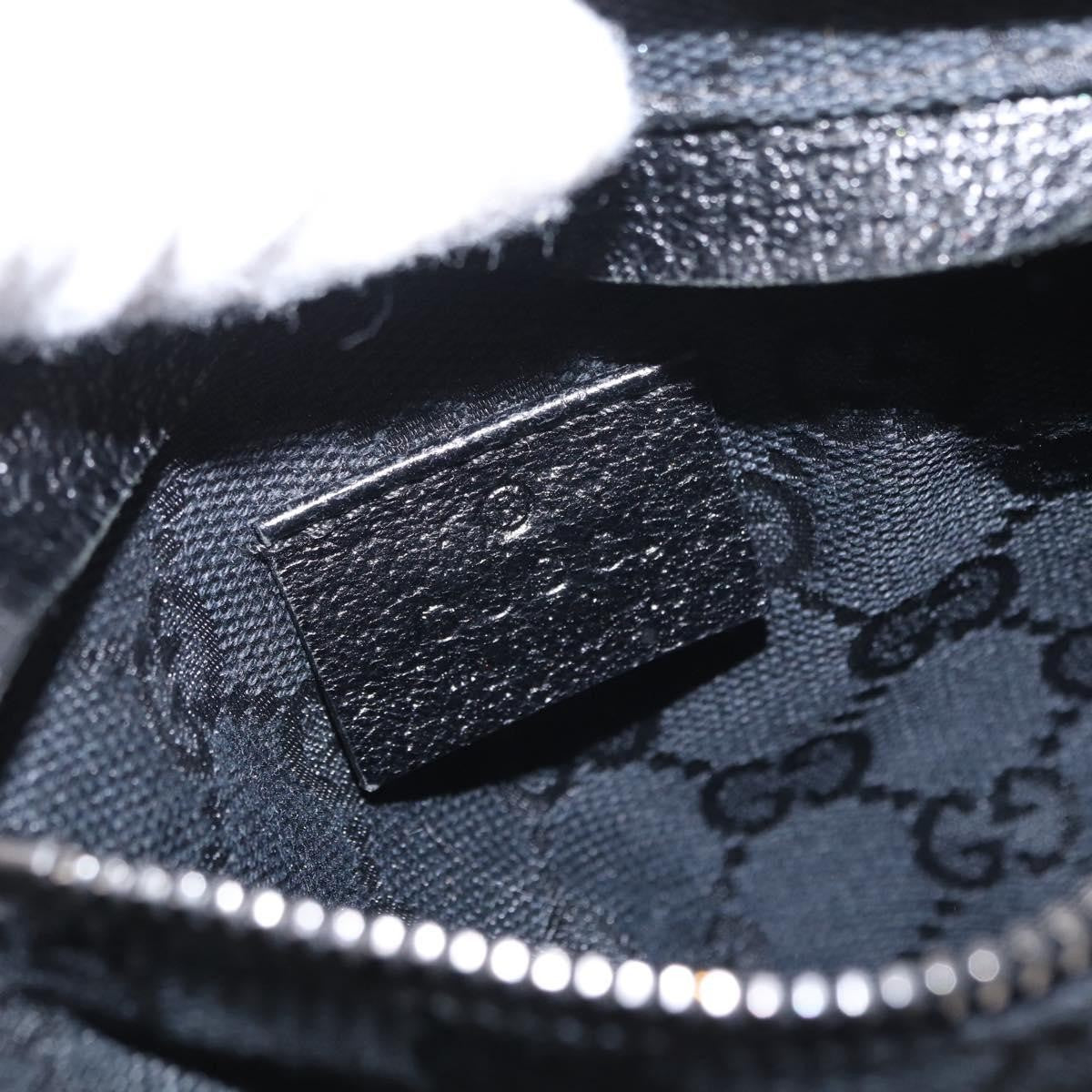 Gucci Vintage Double Belt Bag GG Canvas with Leather, BLACK, CANVAS, Clutche & pouche