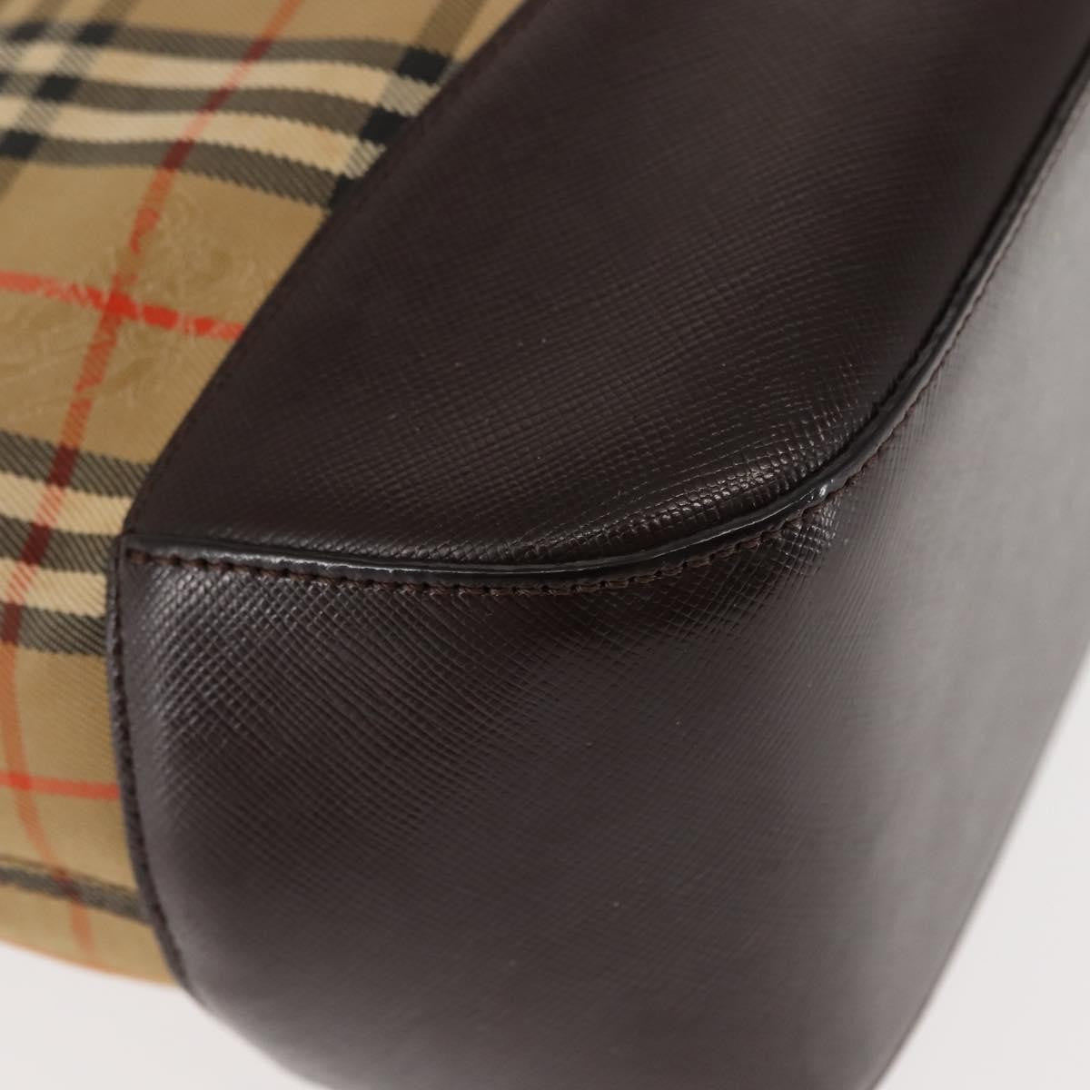 Burberry Nova Check Tote Canvas and Leather, BEIGE, CANVAS, Tote bag