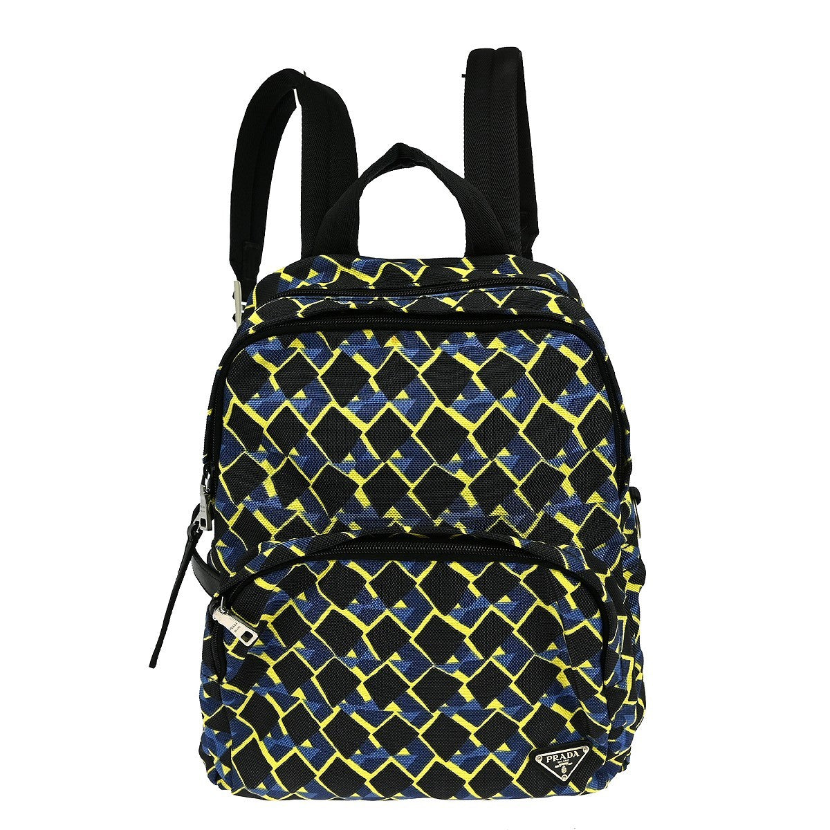 Prada Vintage Backpack Canvas, BLACK, CANVAS, Backpack