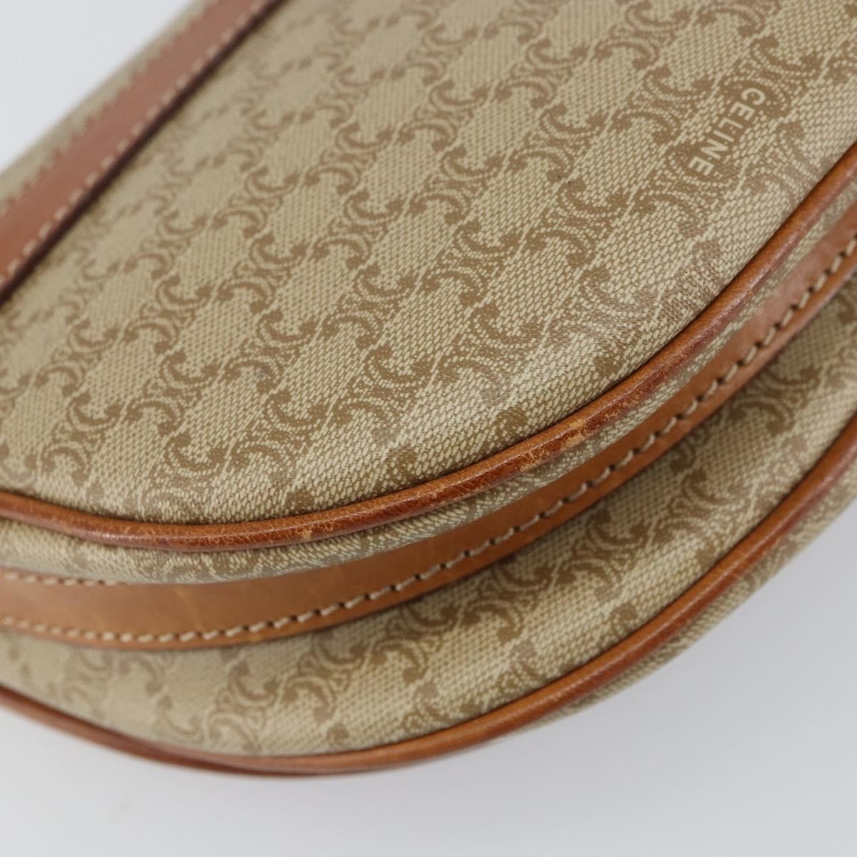 Celine Macadam Shoulder Bag PVC Leather, BEIGE, PVC, Shoulder bag