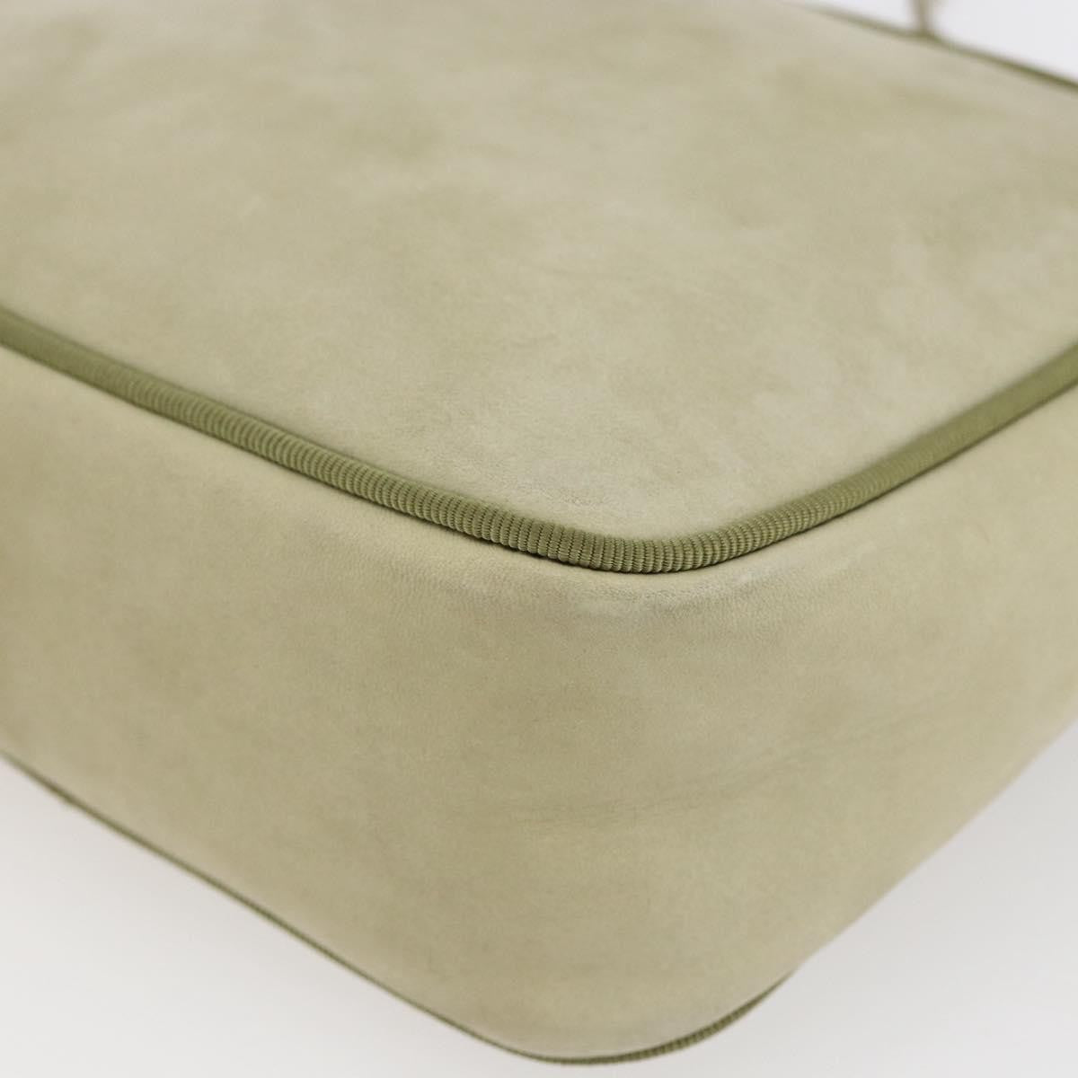 Salvatore Ferragamo Vala Shoulder Bag Suede, GREEN, SUEDE, Shoulder bag