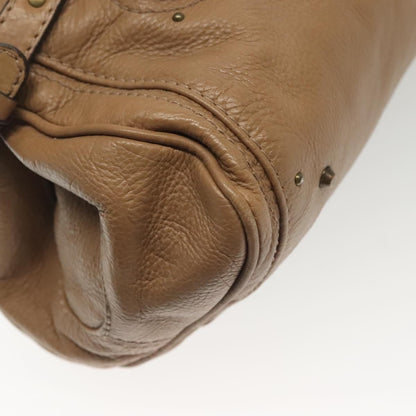 Chloe Paddington Lock Handbag Leather, BROWN, LEATHER, Handbag