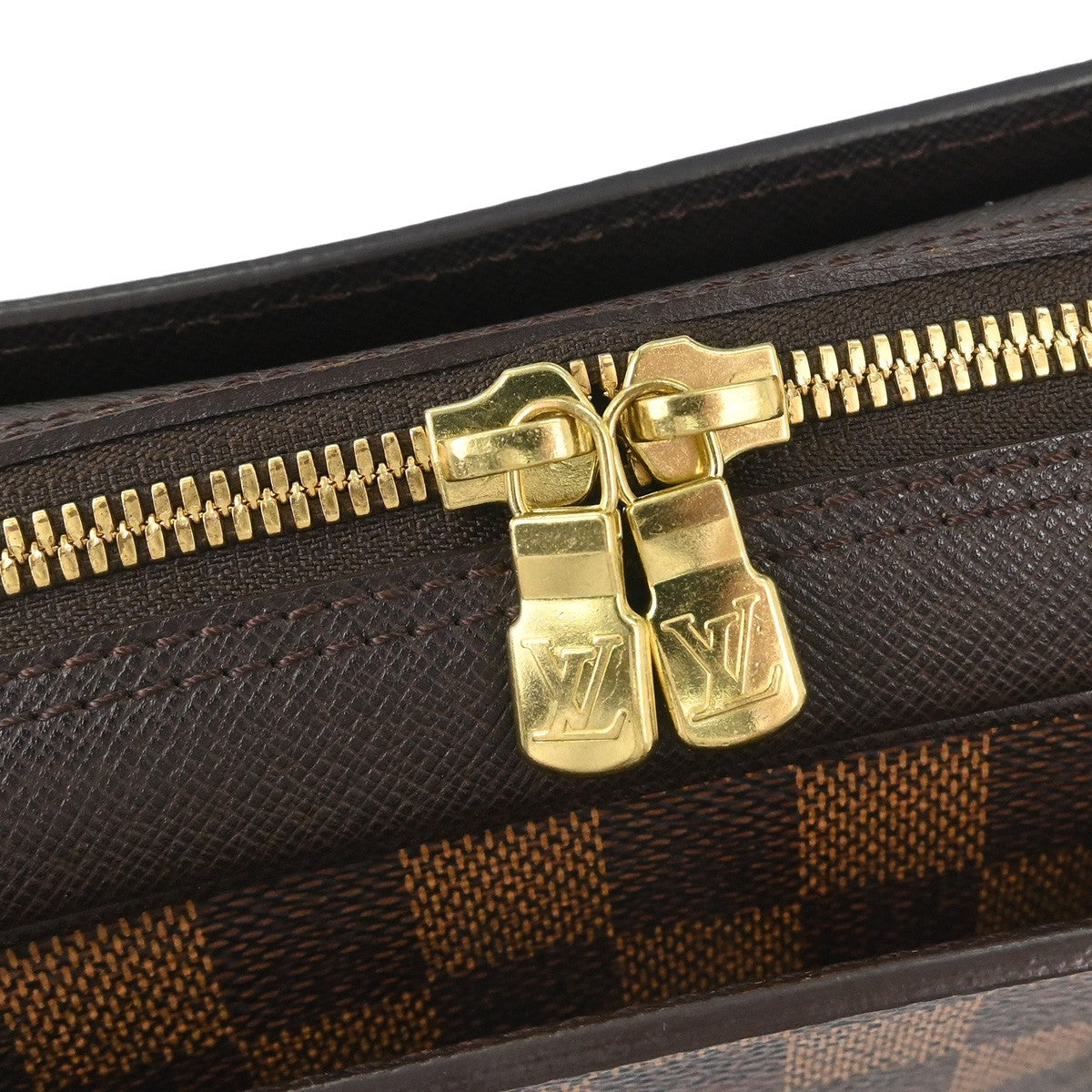 Louis Vuitton Triana Bag Damier, Brown, Canvas, Handbag