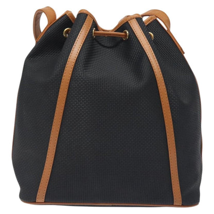 Saint Laurent Vintage Shoulder Bag Canvas, BLACK, CANVAS, Shoulder bag