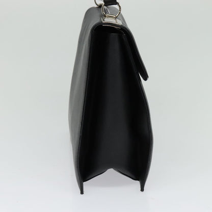 Salvatore Ferragamo Double Gancini Top Handle Bag Saffiano Leather, BLACK, LEATHER, Handbag