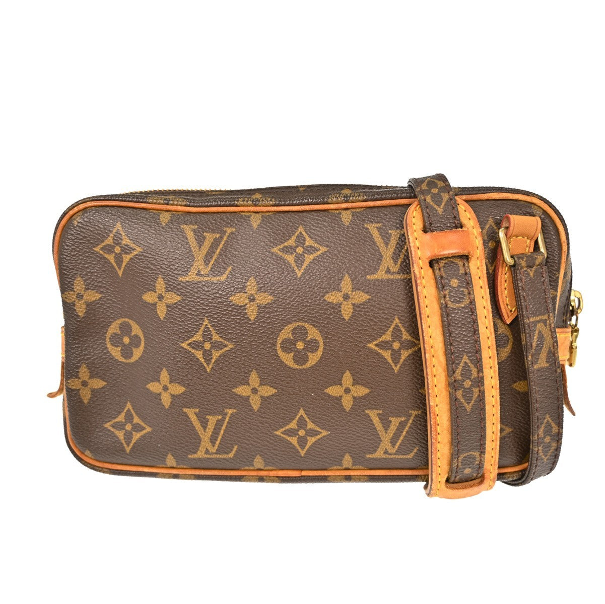 Louis Vuitton Pochette Marly Bandouliere Bag Monogram Canvas, BROWN, CANVAS, Shoulder bag