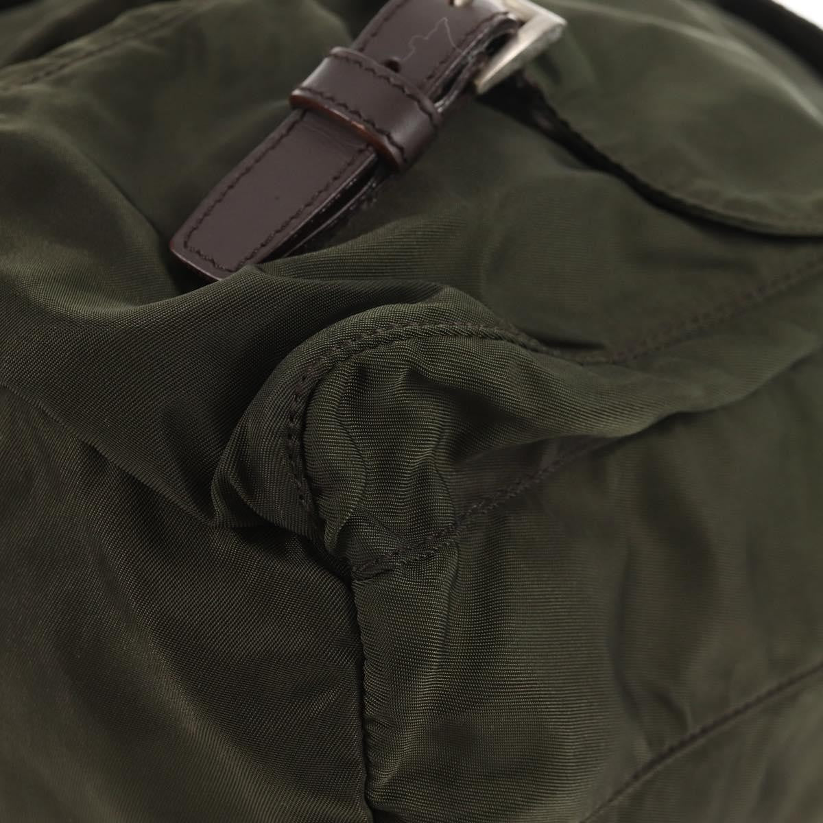 Prada Double Front Pocket Backpack Tessuto, KHAKI, NYLON, Backpack