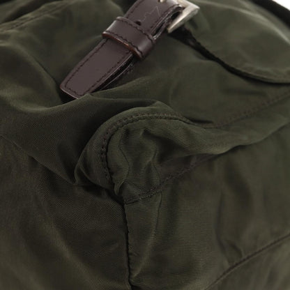 Prada Double Front Pocket Backpack Tessuto, KHAKI, NYLON, Backpack