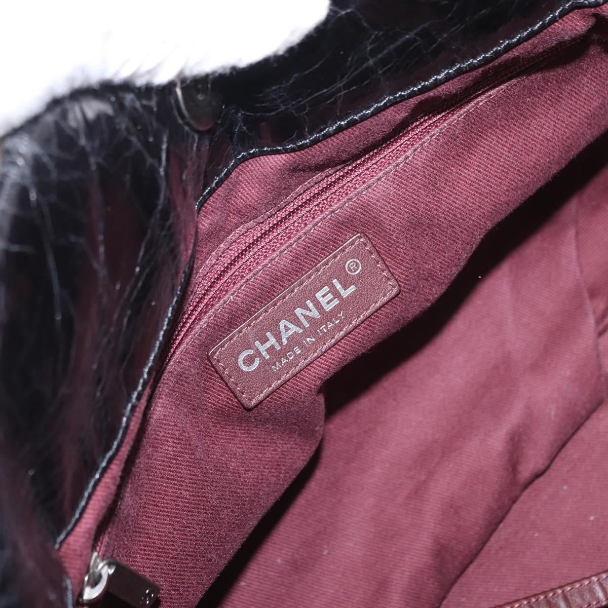 Chanel In The Mix Tote Quilted Iridescent Calfskin, BLACK, LEATHER, Shoulder bag