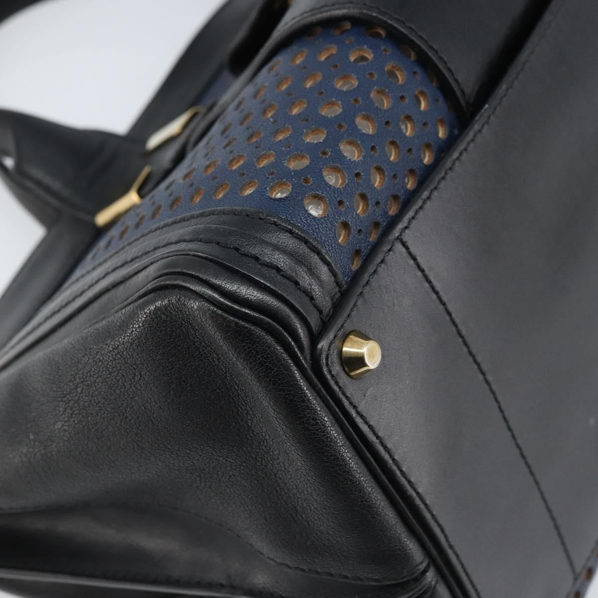 Chloe Alice Satchel Leather, Black, Leather, Handbag