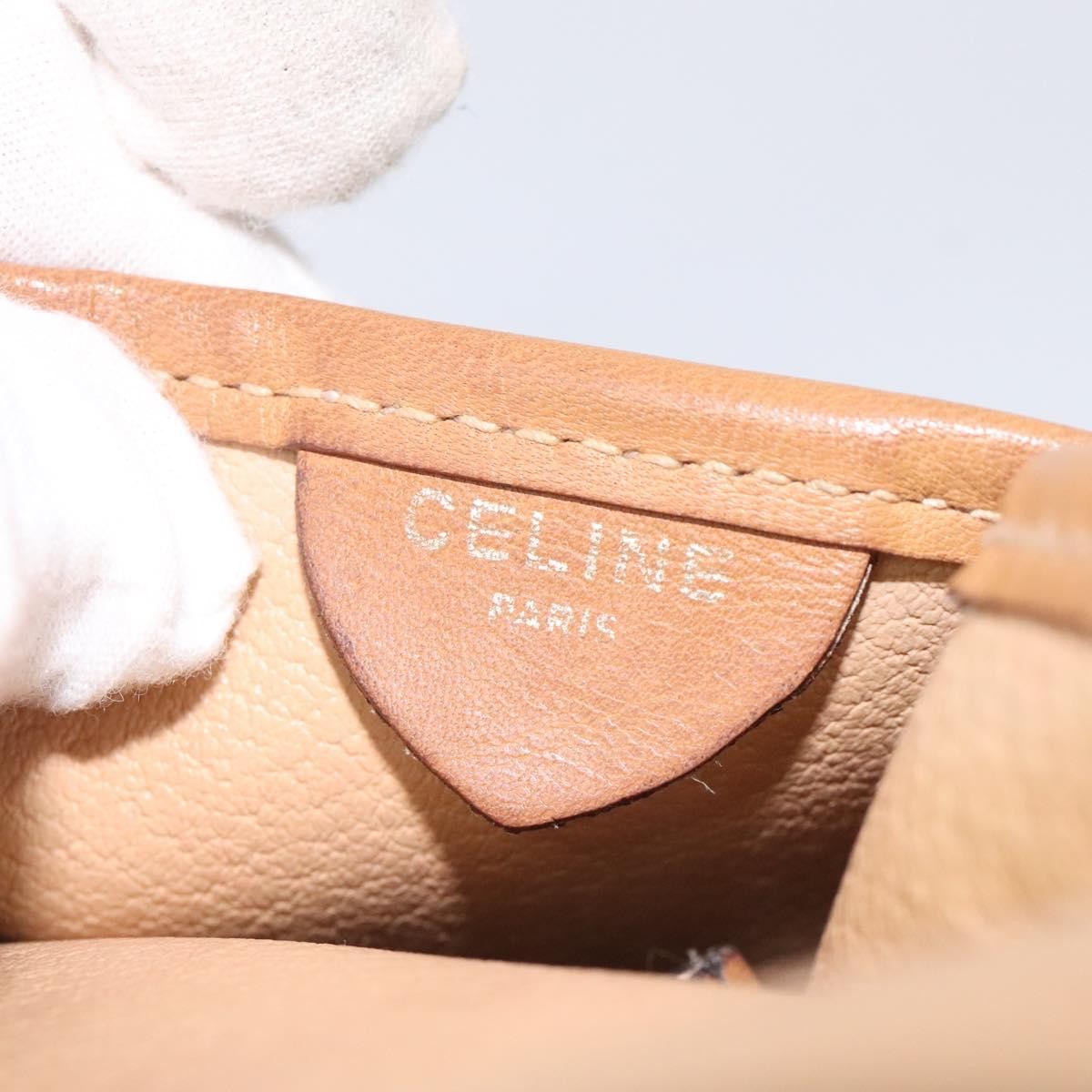 Celine Vintage Macadam Shoulder Bag Canvas, BEIGE, CANVAS, Shoulder bag