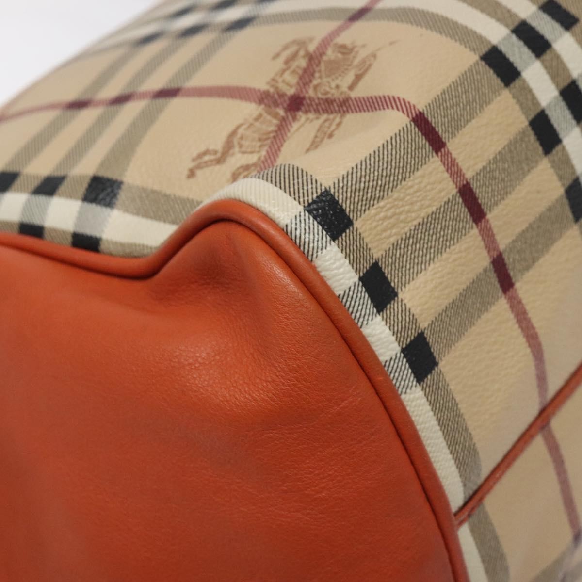 Burberry Canterbury Panels Tote Haymarket Coated Canvas and Leather, BEIGE, PVC, Tote bag