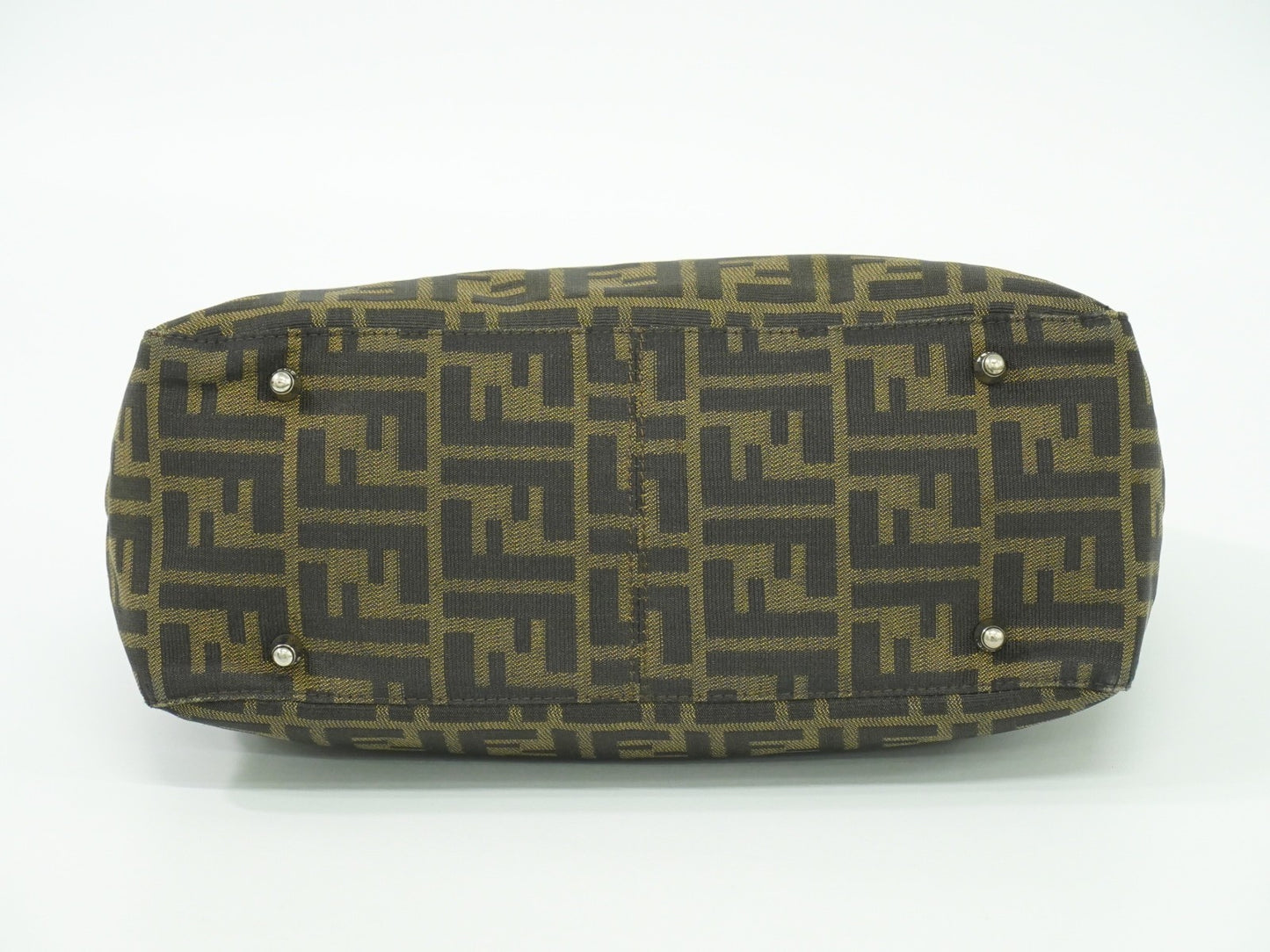 Fendi Zucca Tote bag FF motif, BROWN, CANVAS, Handbag