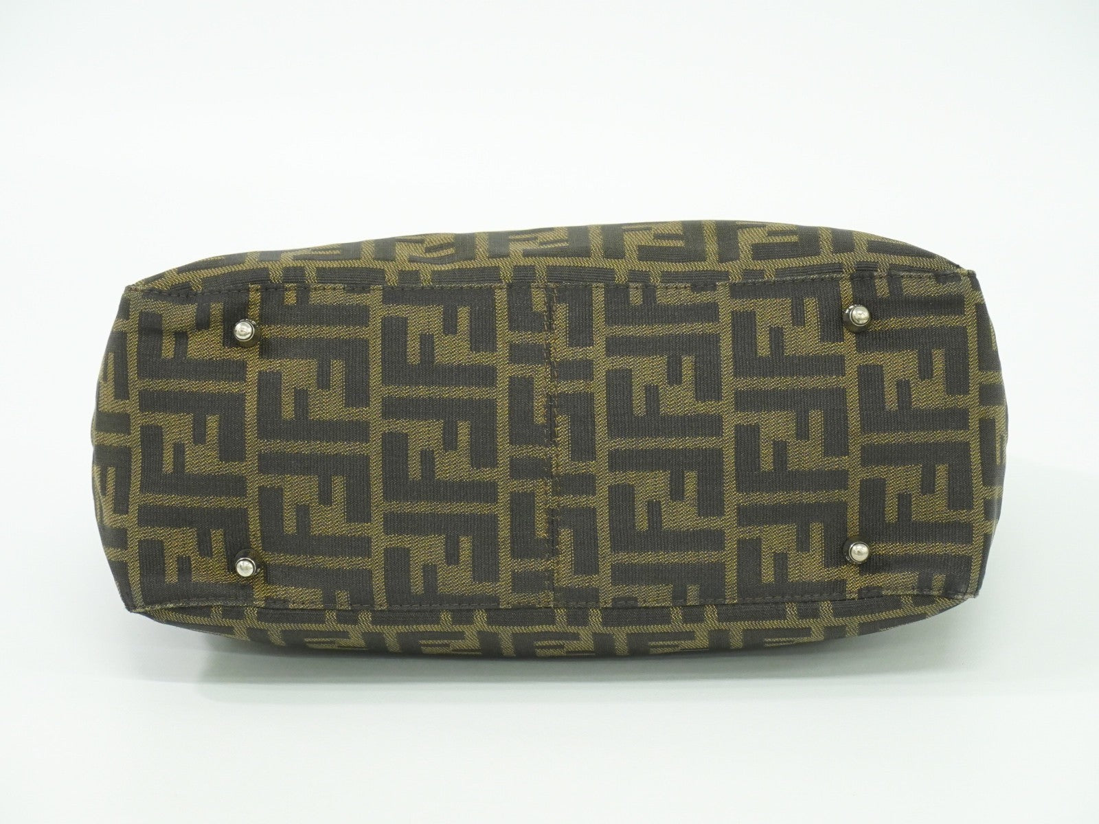 Fendi Zucca Tote bag FF motif, BROWN, CANVAS, Handbag