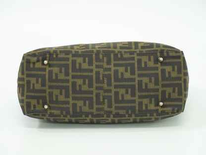 Fendi Zucca Tote bag FF motif, BROWN, CANVAS, Handbag