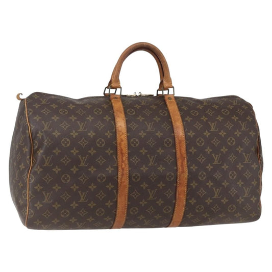 Louis Vuitton Keepall Bag Monogram Canvas, BROWN, CANVAS, Travel bag