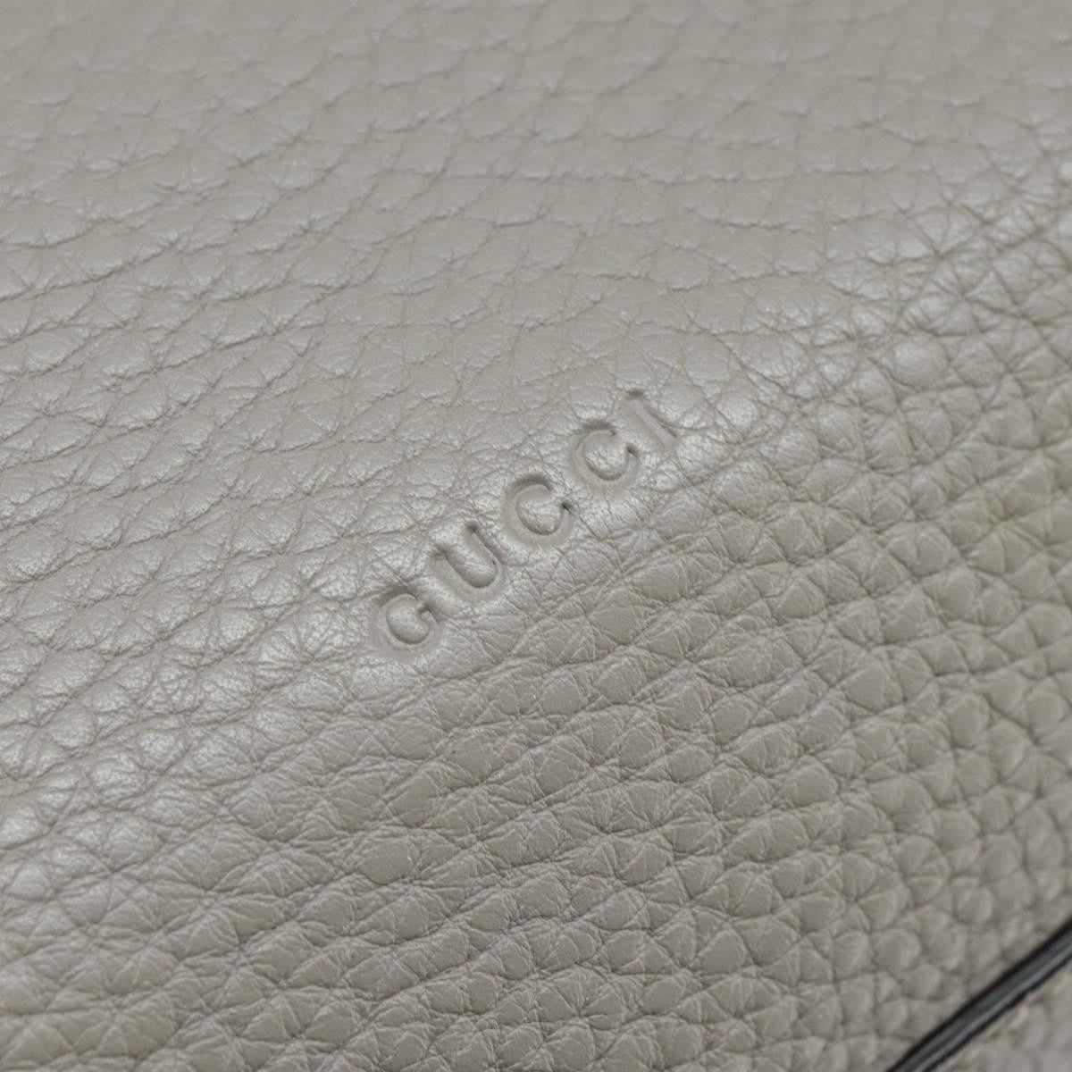 Gucci Bamboo Daily Top Handle Bag Leather, GRAY, LEATHER, Handbag