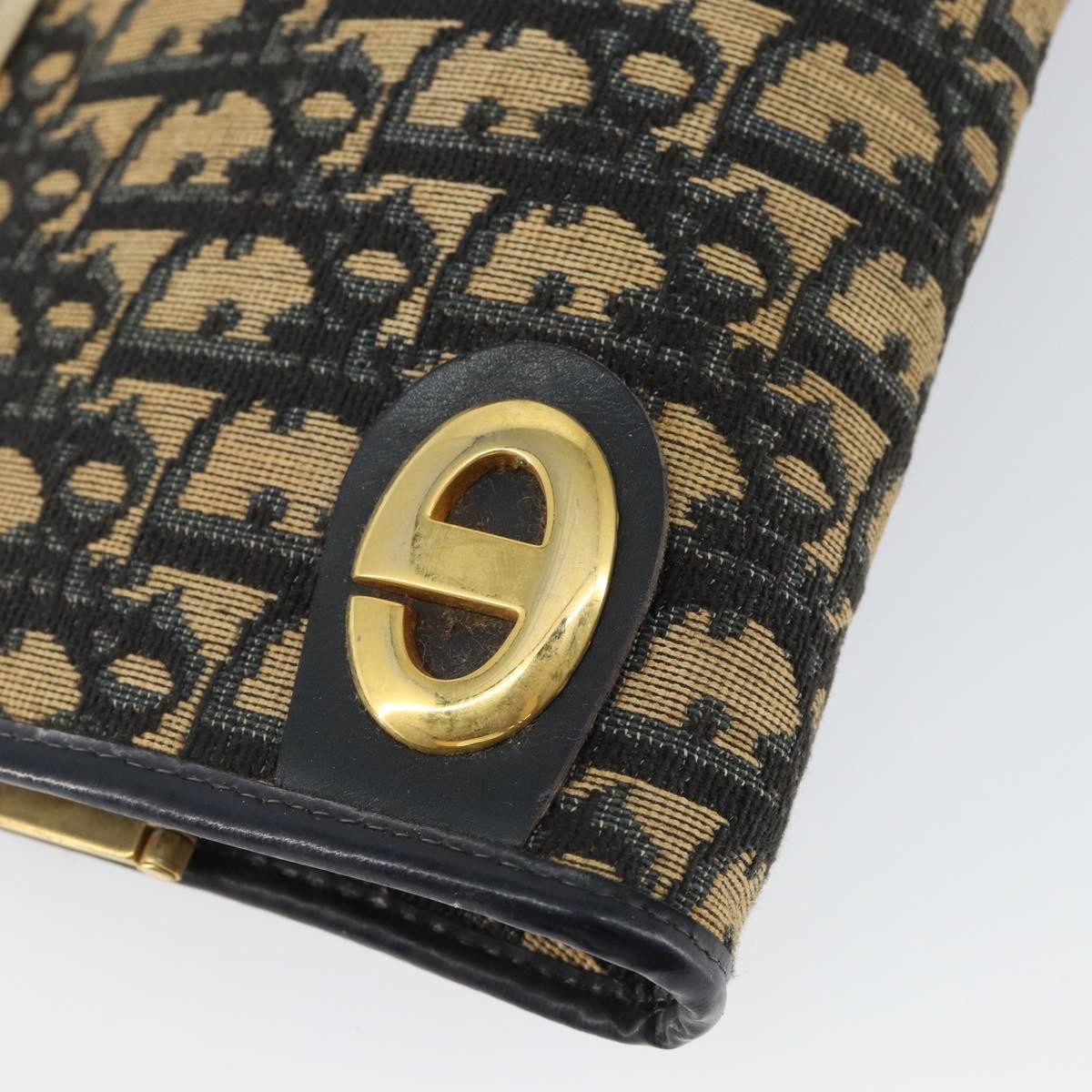 Christian Dior Vintage Trotter Pouch Diorissimo Canvas, NAVY, CANVAS, Clutche & pouche