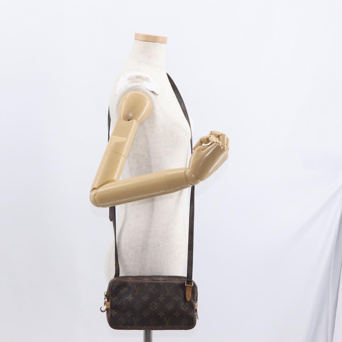 Louis Vuitton Pochette Marly Bandouliere Bag Monogram Canvas, BROWN, CANVAS, Shoulder bag