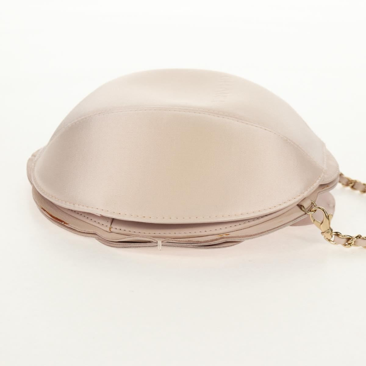 Chanel Camellia Round Clutch with Chain Satin, PINK, SATIN, Clutche & pouche