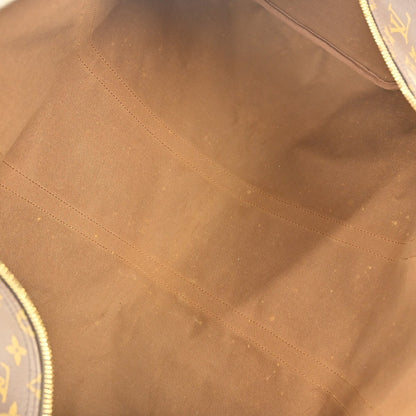 Louis Vuitton Keepall Bag Monogram Canvas, BROWN, CANVAS, Travel bag