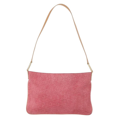 Celine C Macadam Shoulder bag Suede, PINK, SUEDE, Shoulder bag