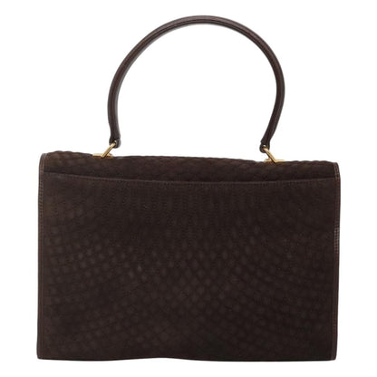 Bally Vintage Handbag Quilted suede, BROWN, SUEDE, Handbag