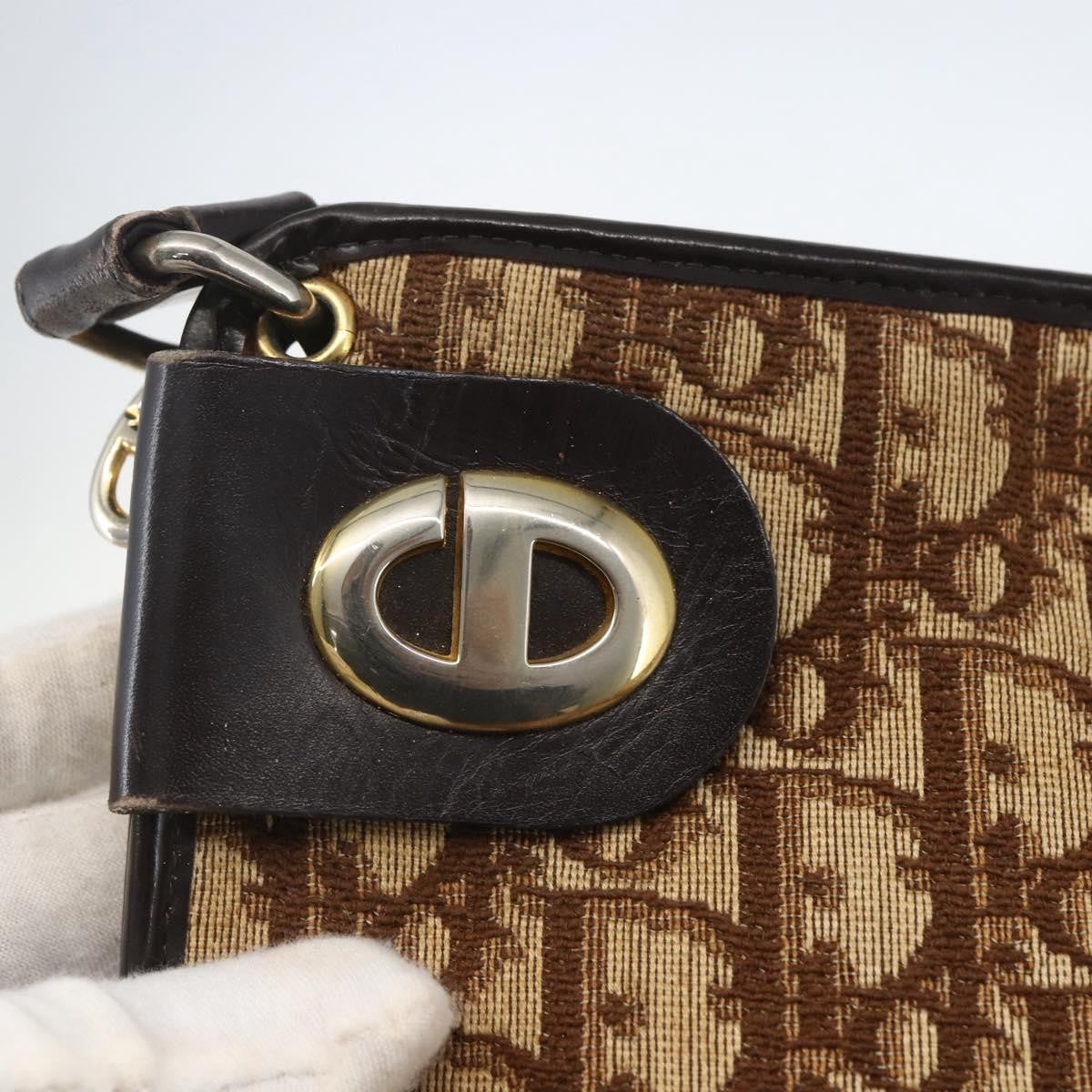 Christian Dior Vintage CD trotter Shoulder bag Canvas, BEIGE, CANVAS, Shoulder bag