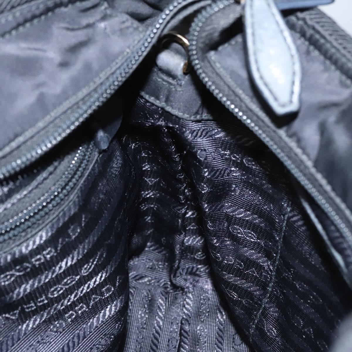 Prada Logo Bow Tote Tessuto, BLACK, NYLON, Tote bag