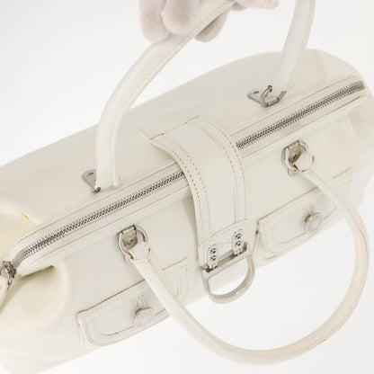 Christian Dior Vintage Handbag Leather, WHITE, LEATHER, Handbag