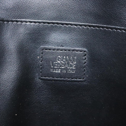 Versace Vintage Zip Pouch Canvas, BLACK, CANVAS, Clutche & pouche