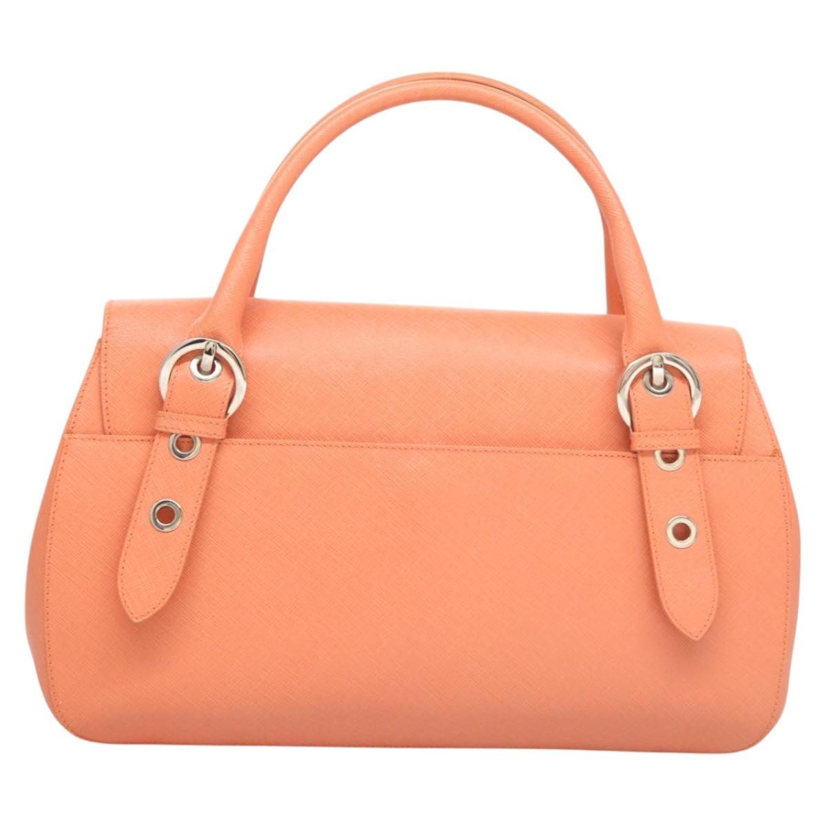 Salvatore Ferragamo Gancini handbag Leather, PINK, LEATHER, Handbag