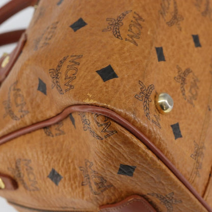 MCM Visetos logogramme Handbag Canvas and Leather, BROWN, CANVAS, Handbag
