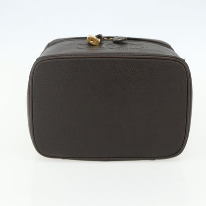 Chanel Vintage Timeless Vanity Case Caviar, BROWN, LEATHER, Handbag