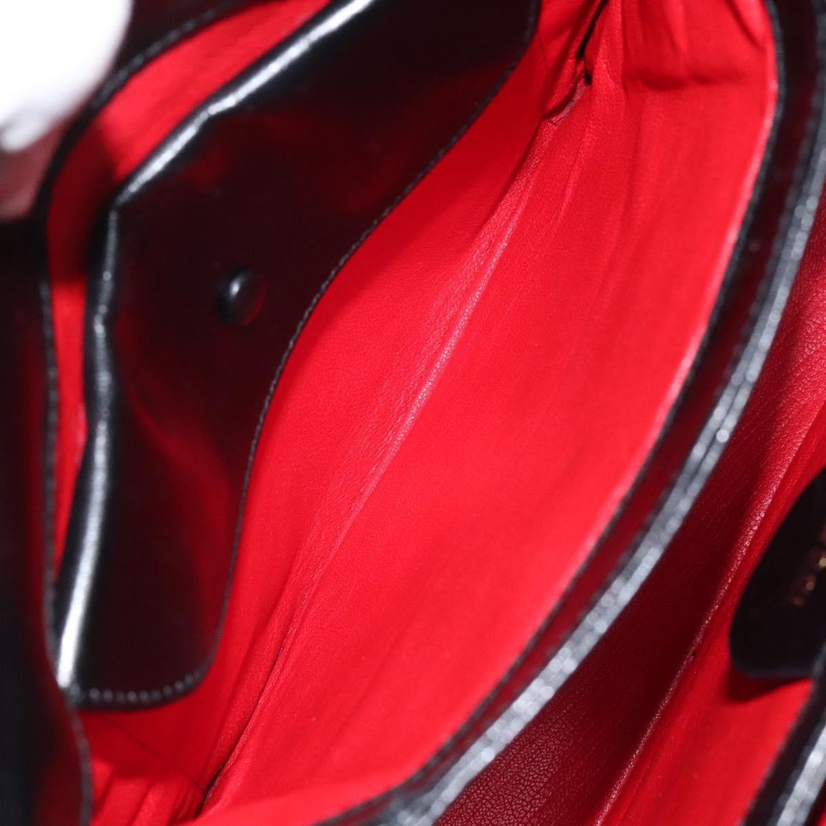 Gucci Vintage Convertible Bamboo Box Crossbody Bag Leather, BLACK, LEATHER, Crossbody bag